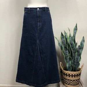 Banana Republic Indigo Denim Maxi Skirt 8